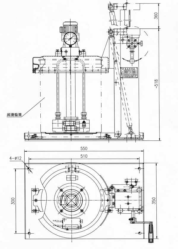 KSP8-S手摇升降架式单线电动润滑泵  启东中德润滑